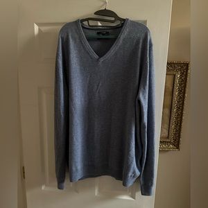 Nordstrom, gray 100 percent cashmere V-neck sweater never worn!